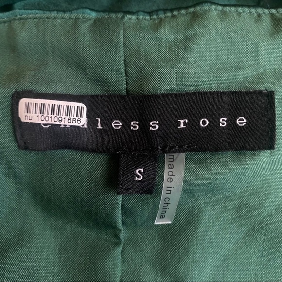 ENDLESS ROSE GREEN SATIN BUTTON FRONT ROMPER - Picture 7 of 8